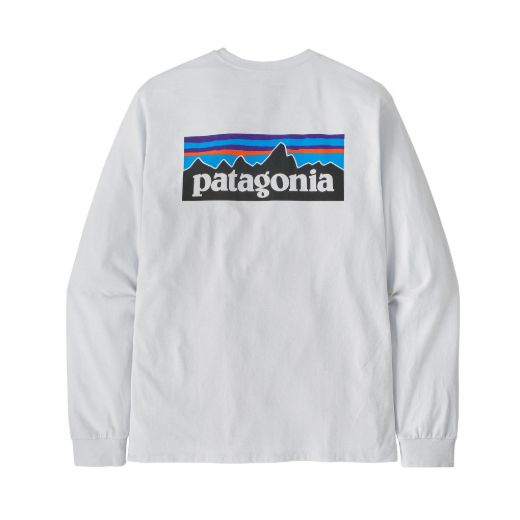 Bilde av Patagonia M L-S P-6 Logo Responsibili-Tee Hvit